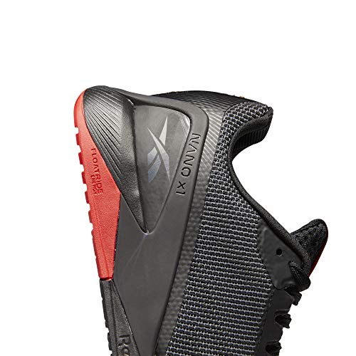 Reebok mens Nano X1 Cross Trainer, Core Black/True Grey/Vector Red