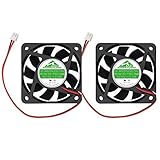Security-01 2-Pack 60mm by 60mm by 15mm 6015 12V DC 0.10A Ball Bearing Brushless Cooling Fan 2pin AV-F6015MB UL TUV
