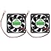 Security-01 2-Pack 60mm by 60mm by 15mm 6015 12V DC 0.10A Ball Bearing Brushless Cooling Fan 2pin AV-F6015MB UL TUV primary