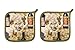 Now Designs Basic Potholders, Wine Labels, Set of 2