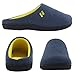RockDove Men's Original Two-Tone Memory Foam Slipper, Size 11-12 US Men, Blue/Maize