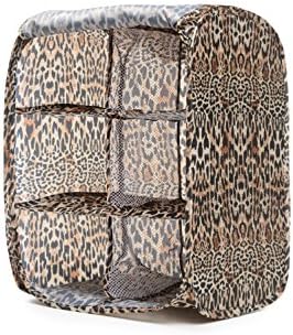 Hidden Assets Unique Popup 6 Cell Shoe Bin Organizer Perfect For Office Locker College Dorm Room Travel Accessory Or Home (Leopard)