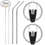 Tumbler Lid, Spill Proof 20 oz Tumbler Lid with Stainless Steel Straw BPA Free Replacement Lids for Yeti Rambler Ozark Trail Atlin Rtic Tumblers