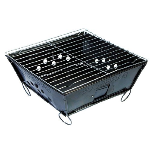 Camp-Gear - Barbecue - Enveloppe - Pliable - Charbon de bois - Noir