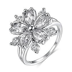 Luxury 925 Sterling Silver Womens Ring Shiny