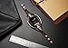 Compatible with Samsung Galaxy Watch Active 40mm Bands, Marval.P 20mm Universal Bands (NO Lug Included) for Galaxy Watch 42mm Leather Replacement Bracelet Strap, Wristbands Wrist (#Dark Black)