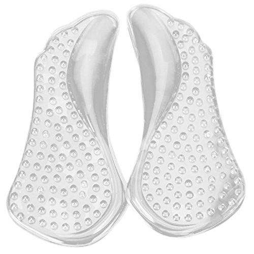 WINOMO Arch Support Gel Insole for Flat Feet Non-Slip Transparent Adhesive Arch Pad for Women Men 1 Pair