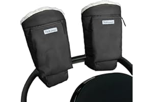 7 A.M. 7AM Enfant Stroller Warmmuffs Gloves - Anti-Freeze Stroller Mittens for Handlebars, Water Repellent Hand Warmer Muff for Cold Weather, Plush Lined Stroller Warmmuffs | Winter Stroller Accessories