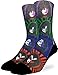 Good Luck Sock Men's Kiss Pop Art Socks - Black, Adult Shoe Size 8-13