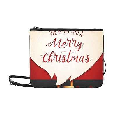 Santa Claus Message Banner Red Santa Custom High Grade Nylon Slim