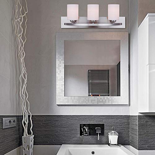 Bennington Lakeland 3-Bulb Bath Vanity Light Fixture Bar, Brushed Nickel