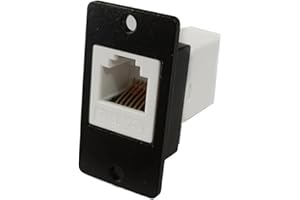 RJ12 6P6C Panel Mount Phone Sockets with Gold Plateds Contacts for Industrial Controls Systems Panel Mount Telephone Jacks