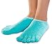 5-Toe Gel Lined Foot Moisturizing Socks by NatraCure – Aloe & Shea Infused Fuzzy Hydrating Socks - Soft Feet Moisturizer Spa & Pedicure Socks for Dry Cracked Heels, Calluses - Size: XX-Small