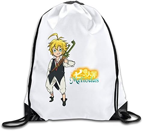 Nanatsu No Taizai Knights The Seven Deadly Sins White Drawstring Backpack Sport Bag For Men&women