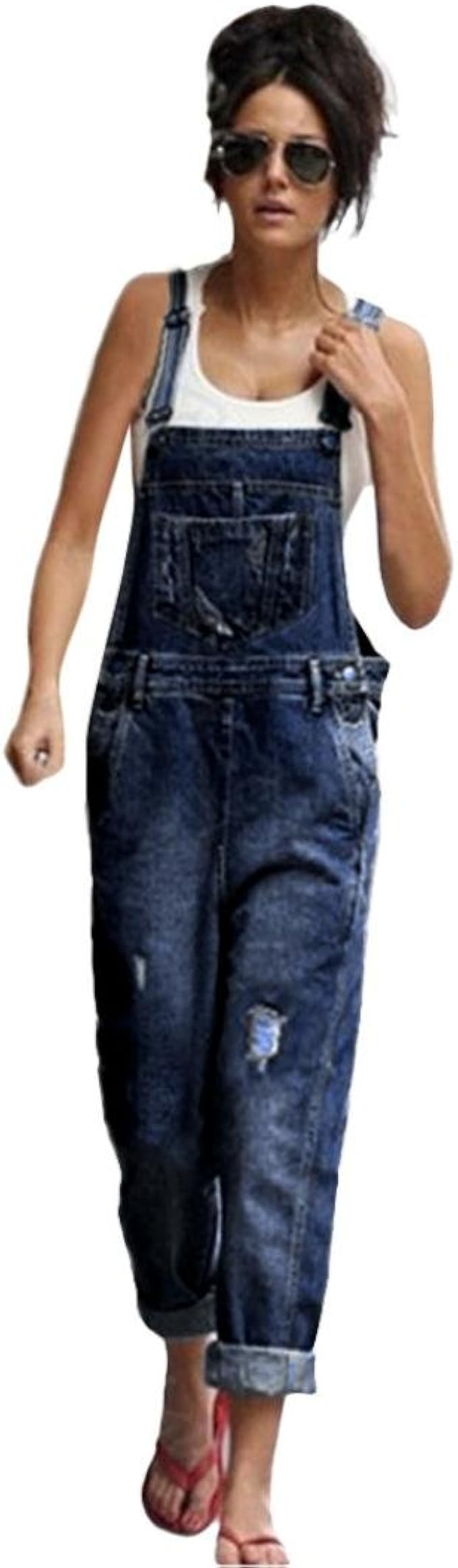 stretchy cotton overalls