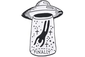 SNANR Awgusu Women Creative UFO Brooch Kids Enamel Lapel Pins Badges Cloth Hat Bag Accessory Cute Durable and Useful