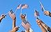 Hand Held American Flags on Sticks 60-Pack 4”x6” Made in USA, Sold by Vets, American Quality, Vivid Colors, Rain Proof, Kid-Safe Spear Top. Perfect for Parades, Scout Troops, Returning Servicemen
