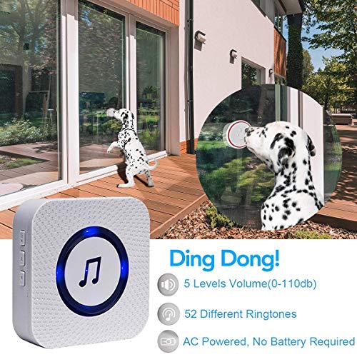 ChunHee Wireless Dog Doorbells for Potty Training Doggies Door Bell for
