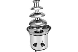 Generic Electric Chocolate Fountain Stainless Steel 4 Layer Machine Easy to Large Capacity for Weddings Birthday Parties Deco
