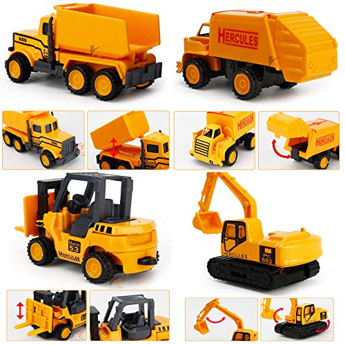 image for EASTiii Die-cast Construction Truck Vehicle Car Toy Set Play Vehicles 