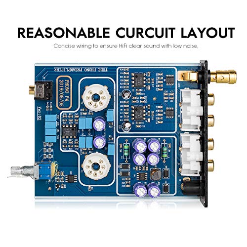 Vacuum Tube Phono Preamp, MM Turntable Preamplifier for Record Player