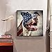 Fundaful DIY Diamond Painting Art Kits For Adults Full Square Drill Dog Paint By Number Shiny Rhinestone Embroidery Cross Stitch Animal Picture American Flag
