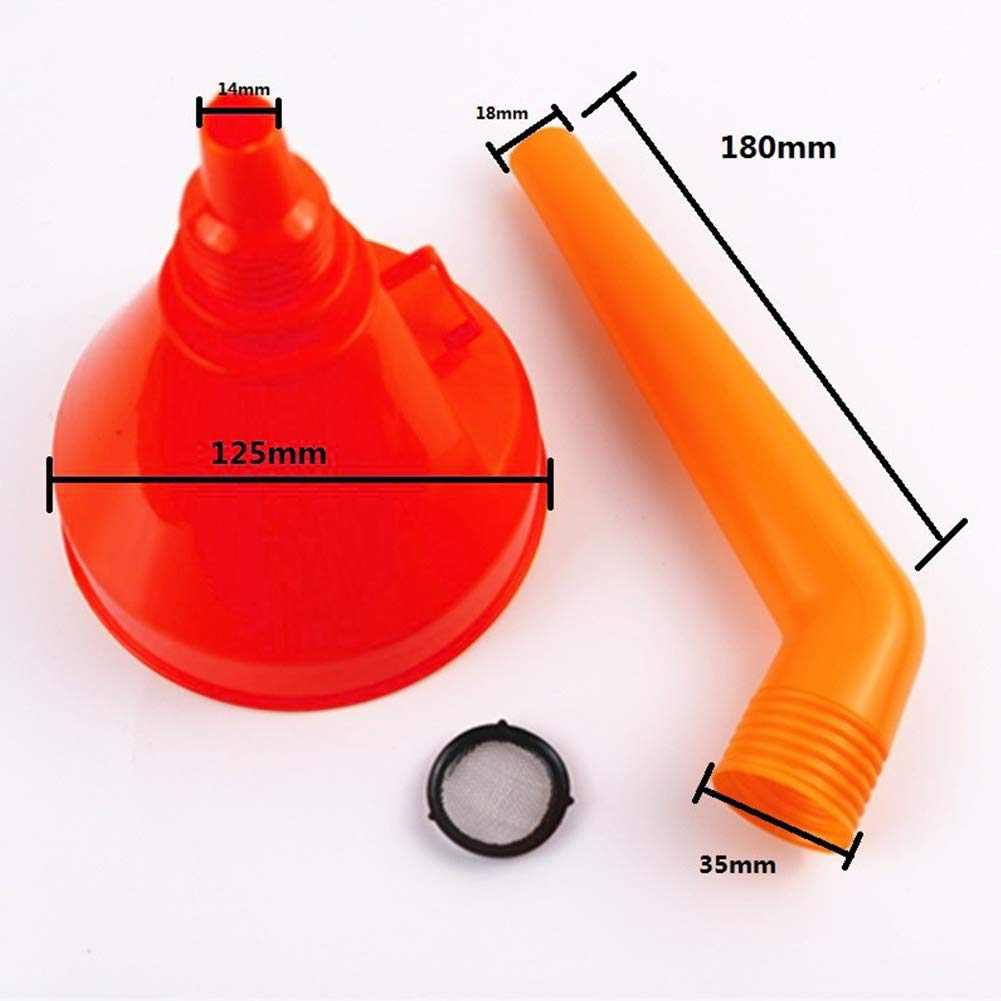 Universal MultiPurpose Wide Mouth Funnel with Long Flexible Spout