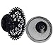 Plastic Clear Cupcake Cake Food Stand Rack Plate and Dome Lid Display Holder (black)