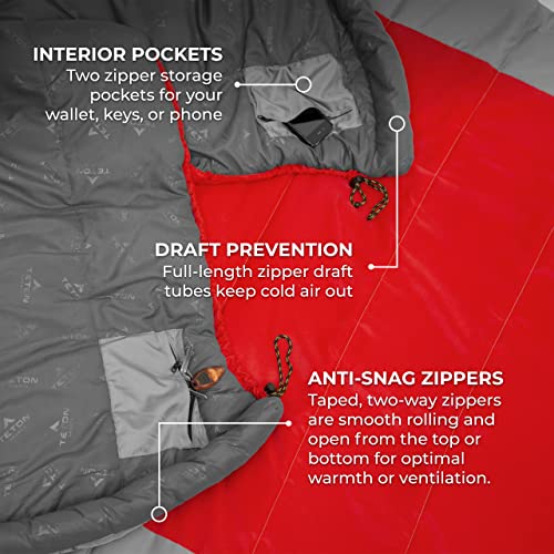 TETON Sports Tracker Ultralight Double Sleeping Bag; Lightweight
