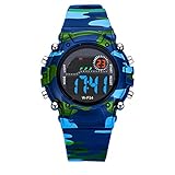 AZLAND Digital Water Resistant Kids Watches Small-size with Gift box,Camouflage Color
