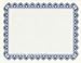Geographics Parchment Paper Certificates, 8.5 x 11 Inches, Blue Royalty Border, 50 per Pack (22901)