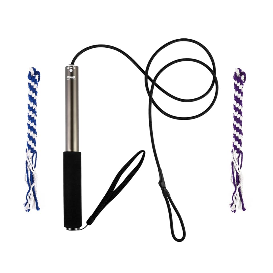 POPETPOP Dog Extendable Teaser Wand Fun Toys with 2 Rope Chew Play Toys for Training Exercise (Size L)