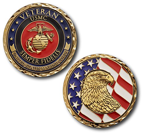 USMC U.S. Marine Corps Veteran Challenge Coin