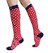 CompressionZ 20-30 mmHg Compression Socks Men & Women - Knee High Support Stockings (Brick Red, Large)