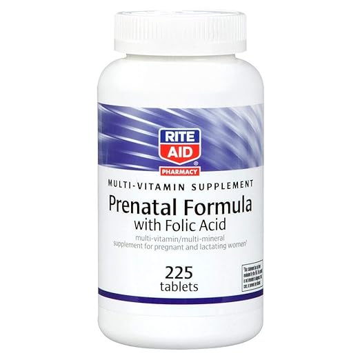 Rite Aid Prenatal Tablets with Folic Acid 225 Count DailyNutriPlus LLC