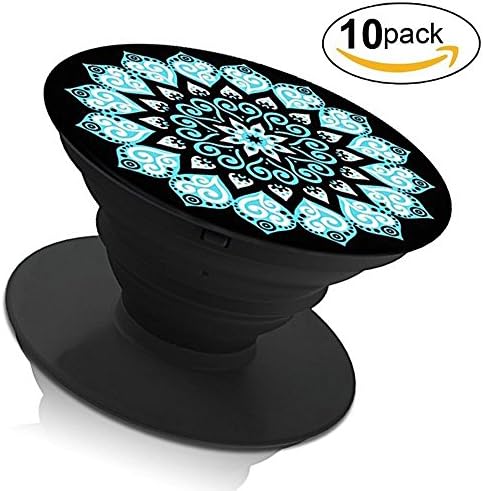 Pack of 10 Smartphone Expanding Stand and Grip (Premium 3M) - Phone Accessories (Galaxy S7, S7 Edge, iPhone SE / 6 / 6+ / 6S / 7 / 7+) + Tablets (Amazon Fire, iPad / iPad Mini) (Peace Mandala Sky)