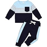 FOCUTEBB Toddler Boy Clothes Baby Boys Fall Winter Outfits Long Sleeve Sweatshirt Top Jogger Pants Set Boys Outfit Set 12M-4T