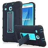Samsung Galaxy Tab E 8.0 Case, High Impact Armor Heavy Duty Hybrid Shockproof Protection Cover Built with Kickstand for Samsung Galaxy Tab E 32GB SM-T378/Tab E 8.0 Inch SM-377 Tablet (Blue)