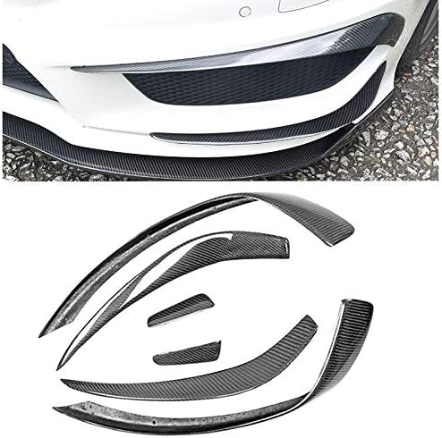 Styling Mouldings For Mercedes Cla Benz W117 Cla45 Amg 250 260 2013-2016 Carbon Fiber Front Bumper Splitter 6Pcs