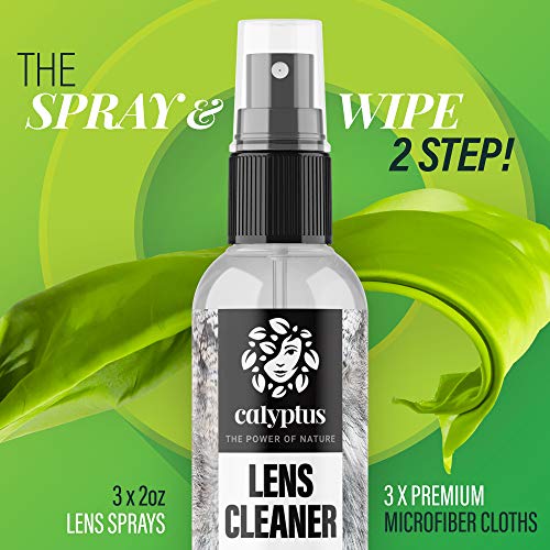 Calyptus Eyeglass Lens Cleaner Spray Kit Plant Based and USA Made 6