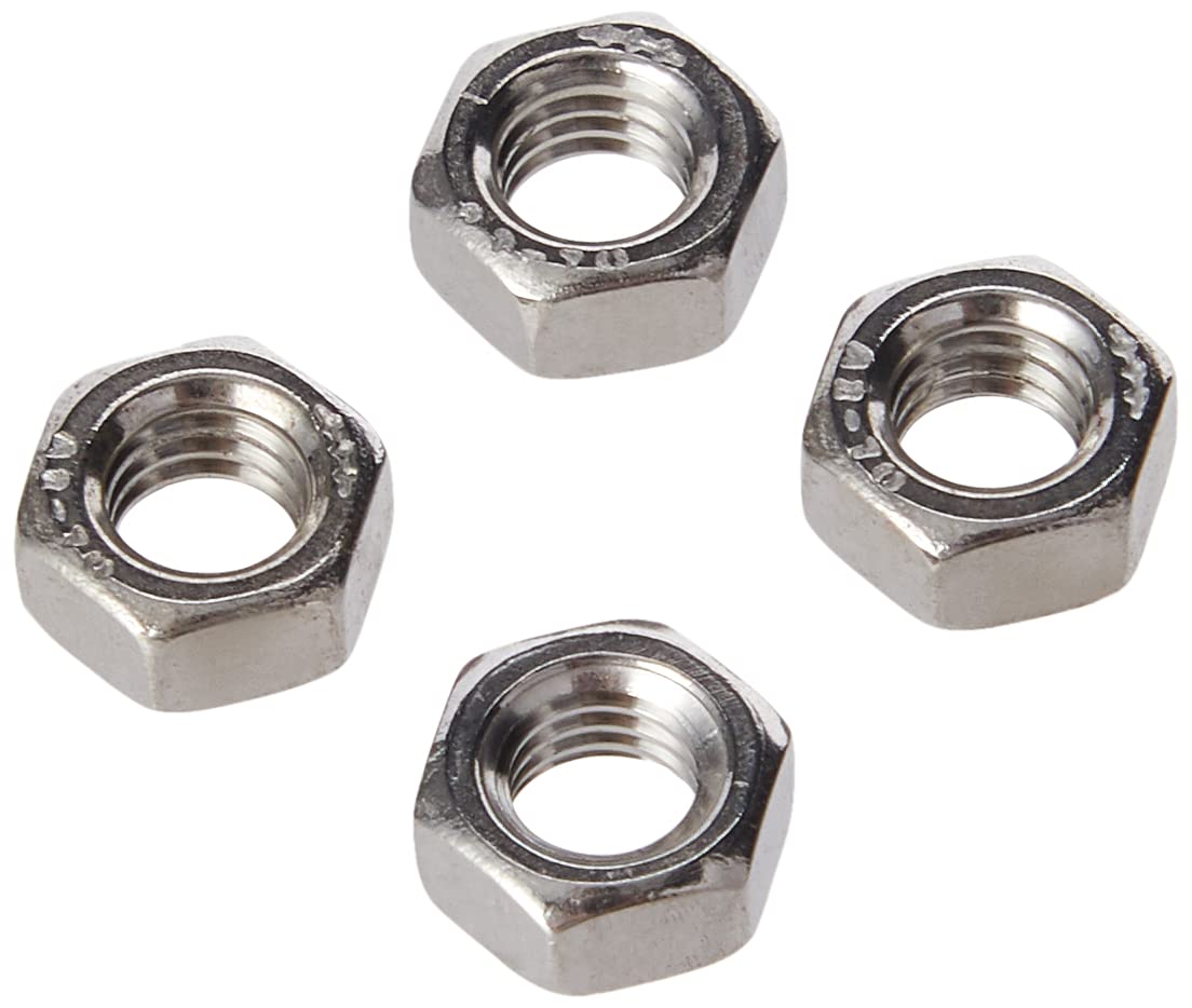 AHCMetric Hexagonal (Hex) Full Nuts A2 Stainless Steel M5 5mm (Pack of 50 Nuts)