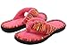 RockDove Women's Open Toe Memory Foam Flip Flop Slippers, Faux Cashmere Anti-Slip Thong Slide Slipper Shoes for Home Lounge Hotel Spa & Bedroom (9-10 B(M) US, Rose Red)