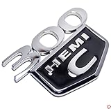 Chrome Black 300 C Hemi Rear Trunk Boot Lid Hatch Tailgate Side Emblem Badge Decal for Chrysler