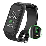 Fitness Tracker, 2017 Updated Waterproof Color Display Screen Heart Rate Monitor Watch, Sokos Bluetooth Smart Fitness Tracker Armband | Wristband | Bracelet and free iOS Android APP (Black)