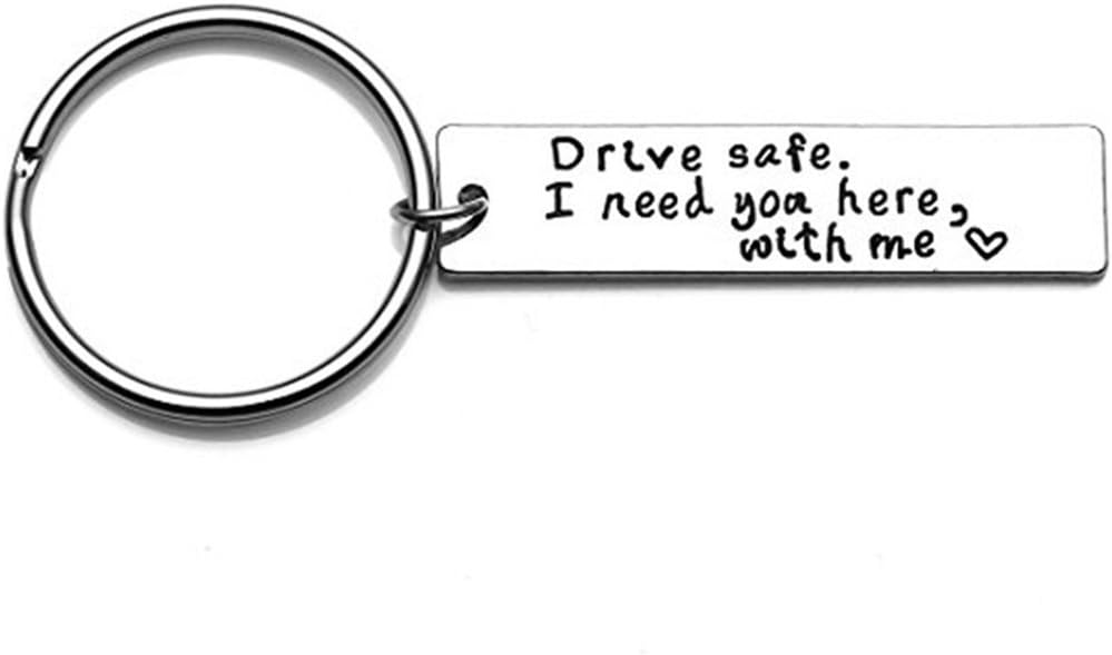 JOOFFF Safe Driving Keyring Ring Drive Safe Keychain - drive safe i need you here with me