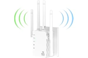 BAILIXIN WiFi Extender Up to 12880 Sq.ft and 105 Devices, 1200Mbps WiFi Extender Signal Booster for Home and Outdoor, WiFi Booster and Signal Amplifier, Dual Band Internet Extender WiFi Booster