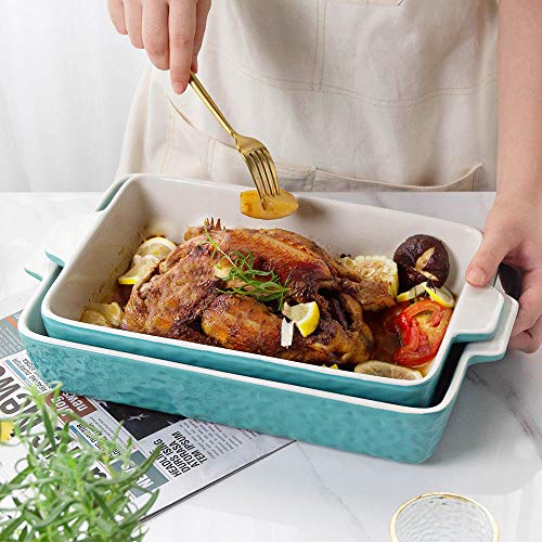 Bakeware Set, Krokori Rectangular Baking Pan Ceramic Glaze Baking Dish