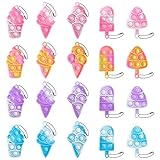 20 Pcs Simple Fidget Toys Pop Fidget Toy Keychain