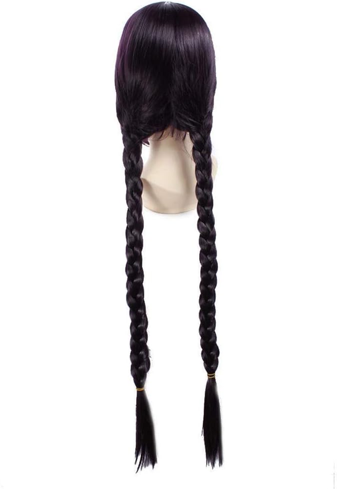 Yamia Anime Cosplay Wig for Fukawa Toko Long Braid Purple Black Wig Women Girls' Party Wigs with Free Cap - Image 3