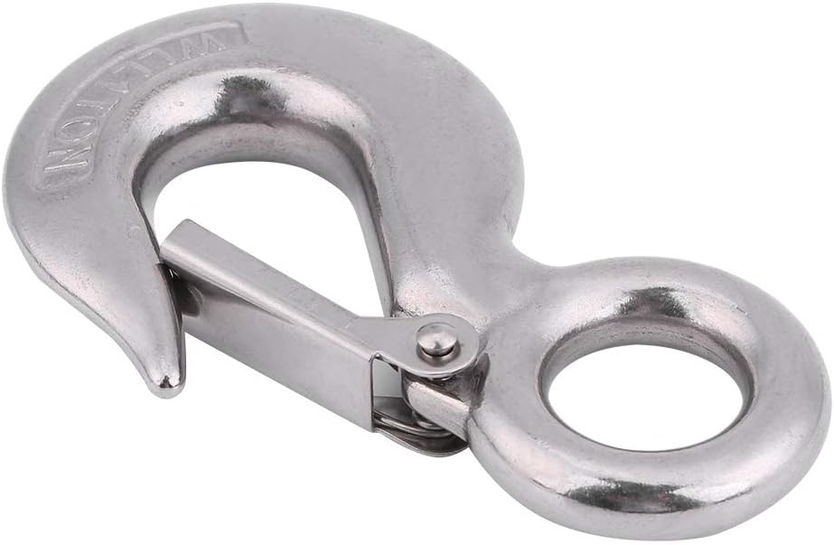 Ferramenta 90mm 0 5T Moschettone Girevole A Occhiello Tondo Gancio A ferramenta-90mm-0-5t-moschettone-girevole-a-occhiello-tondo-gancio-a